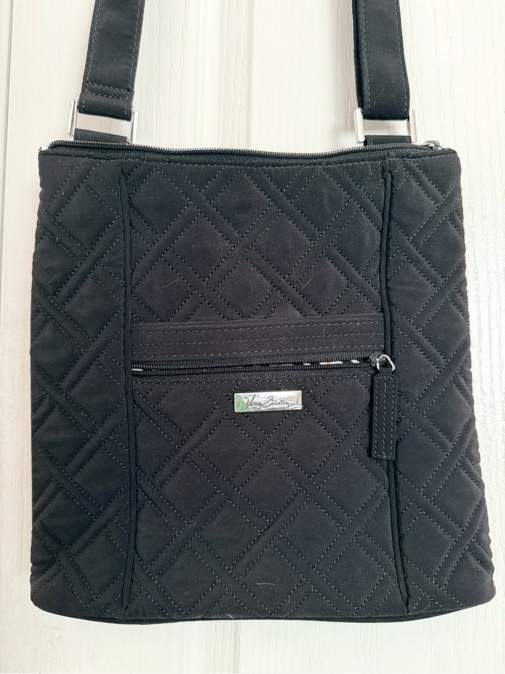 Vera Bradley Black Quilted Crossbody Bag Adjustable Strap